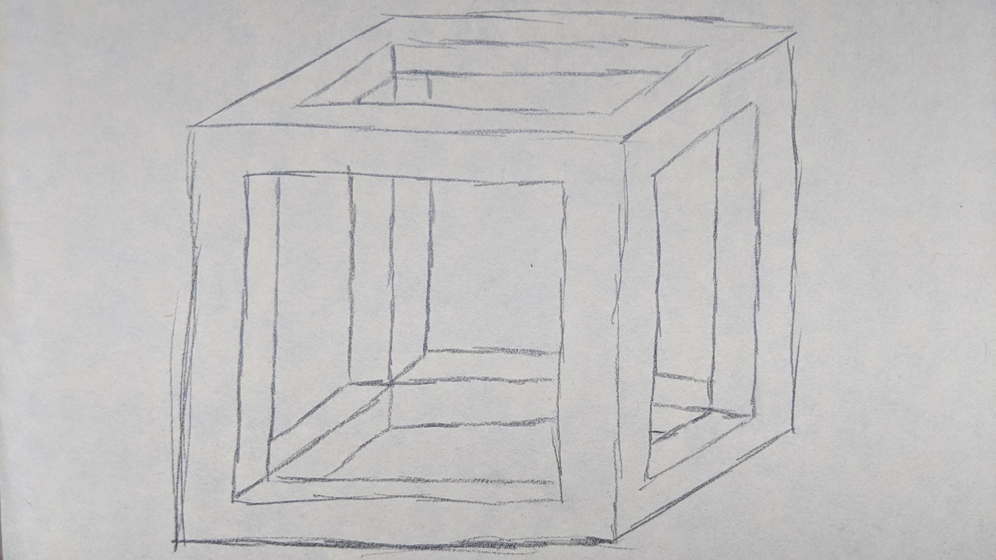 Sketch of empty cube